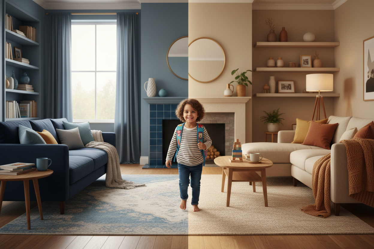 Jiva Journey Lapis Lazuli and Kyanite jewelry set for Third Eye Chakra healing.