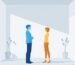 Illustration of different communication styles merging into harmony, representing gender communication differences in relationships.