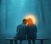 A person supporting their partner in a misty forest with a warm golden aura, symbolizing supporting a partner with depression while maintaining boundaries.